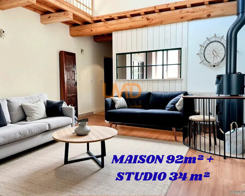 Maison de village 92m² avec terrasse + grand studio - Maison 92m  + studio 34 m 