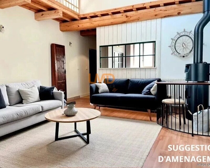 Maison de village atypique avec terrasse et grand studio - Salon meublé